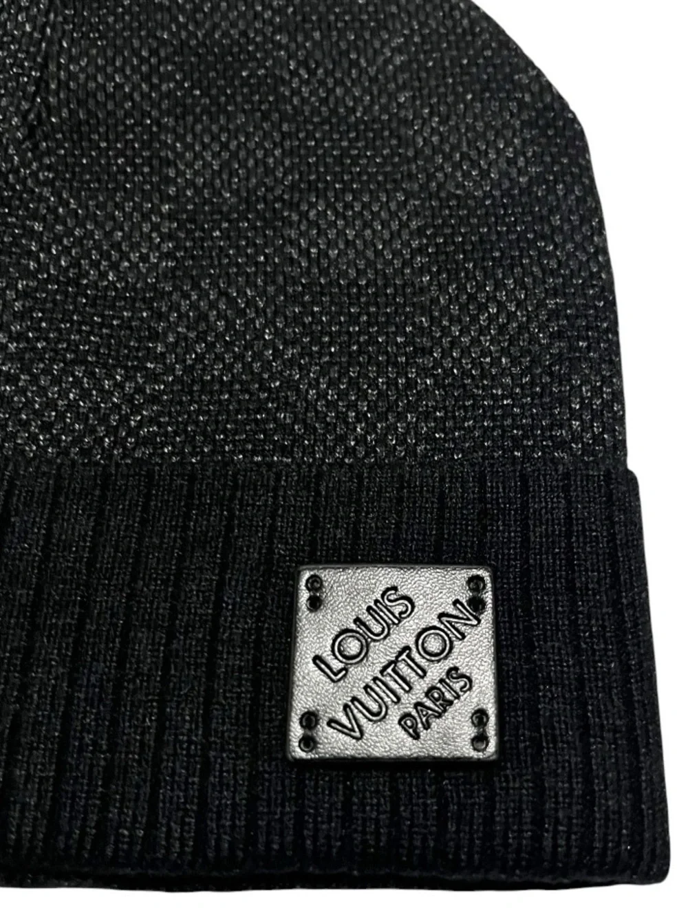 NWT Louis Vuitton Men's Black Knit Beanie Hat